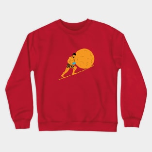 Sisyphus Scrolling Up That Hill Crewneck Sweatshirt